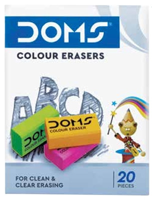 DOMS COLOURED ERASER  20 PCS