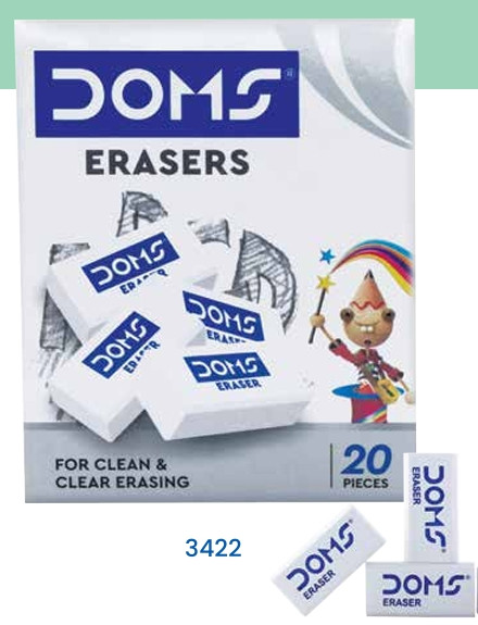 DOMS WHITE ERASER 20 PCS