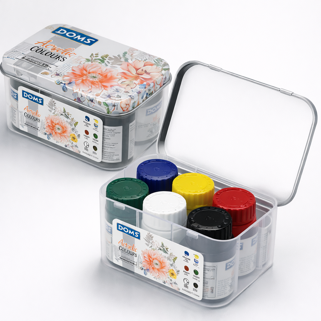 DOMS ACRYLIC COLOUR 6 SHADES x 10 ML