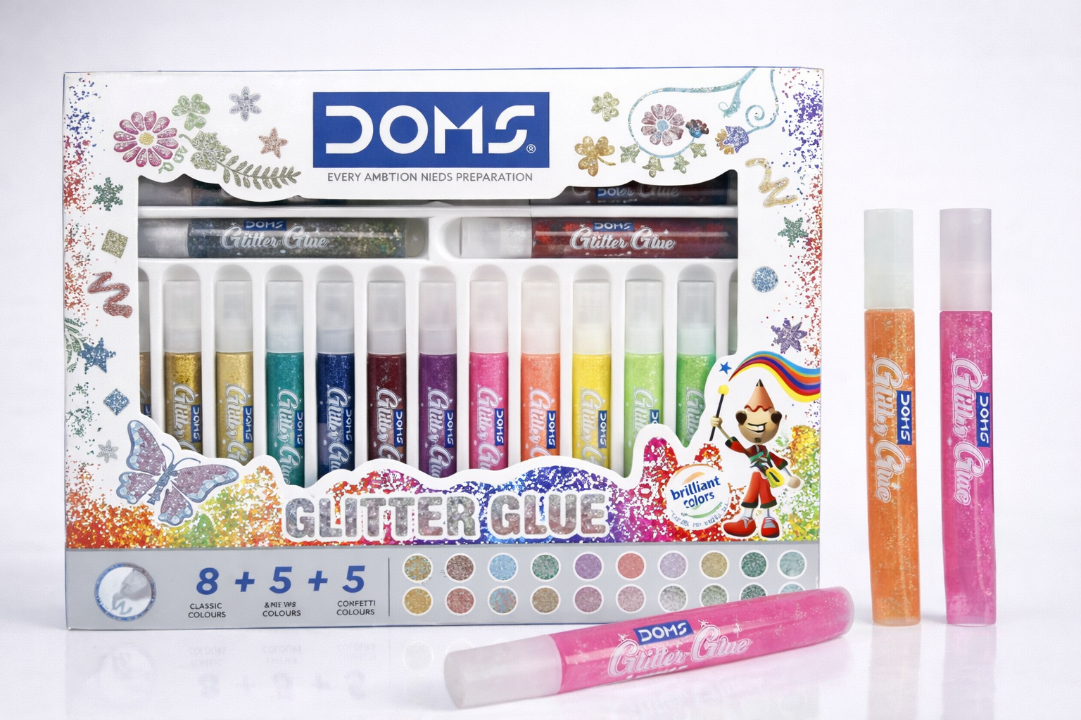 DOMS GLITER GLUE 10 ML 18 SHADES