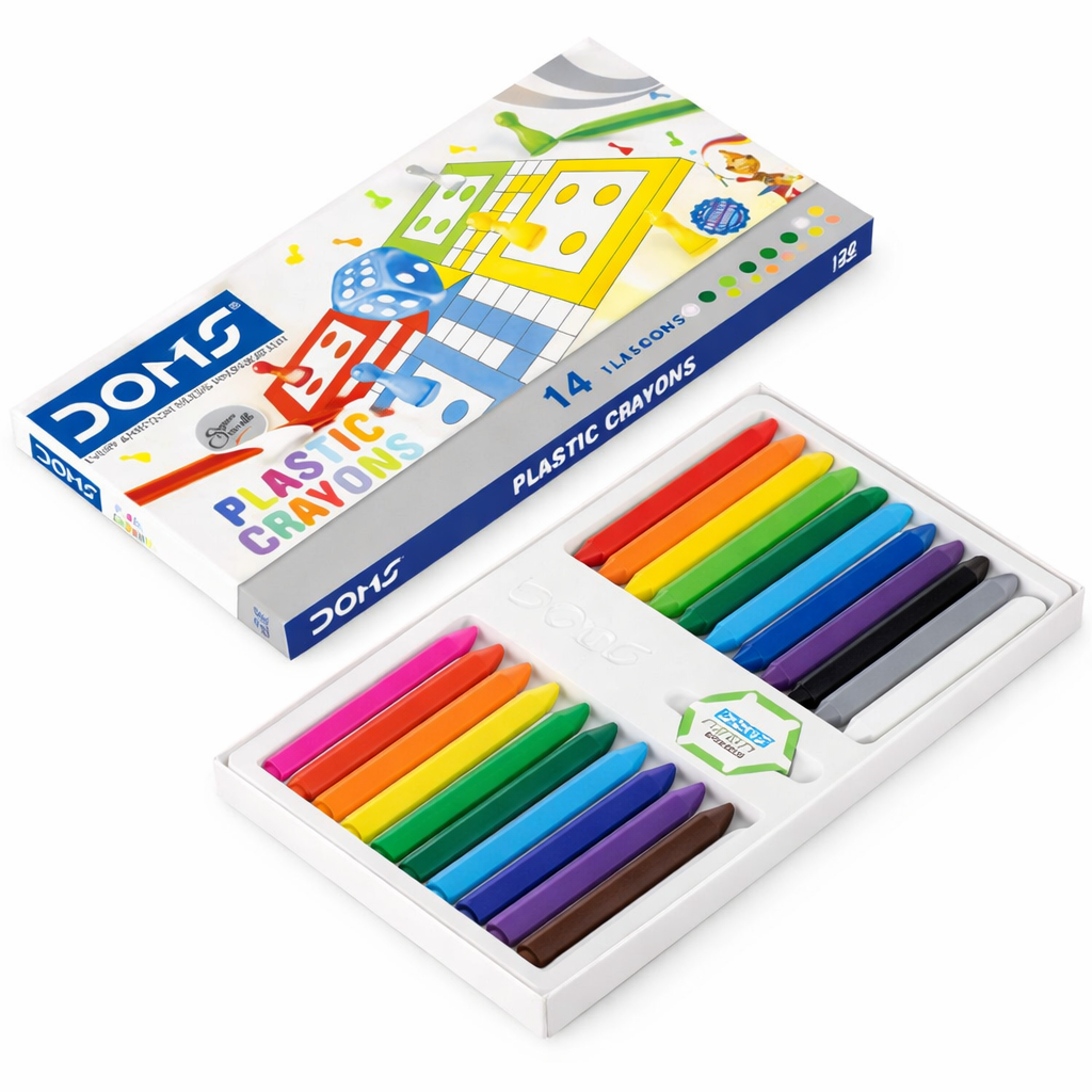 Plastic Crayon 14-shade Round Tin pack