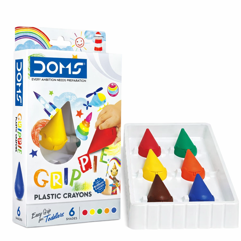 DOMS GRIPPIE CRAYONS 6 SHADES