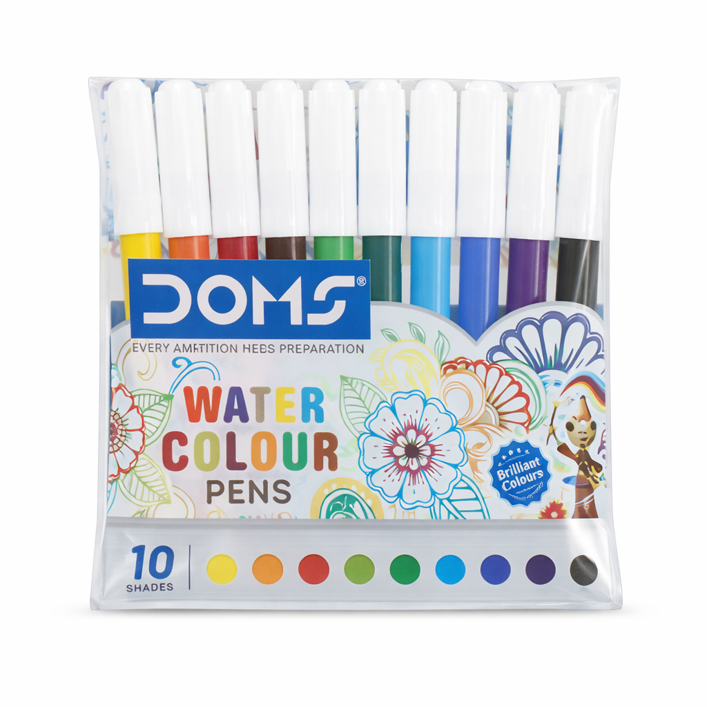 DOMS WATER COLOUR PENS 10 SHADES MINI
