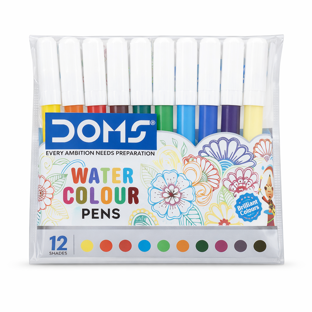 DOMS WATER COLOUR PENS 12 SHADES MINI