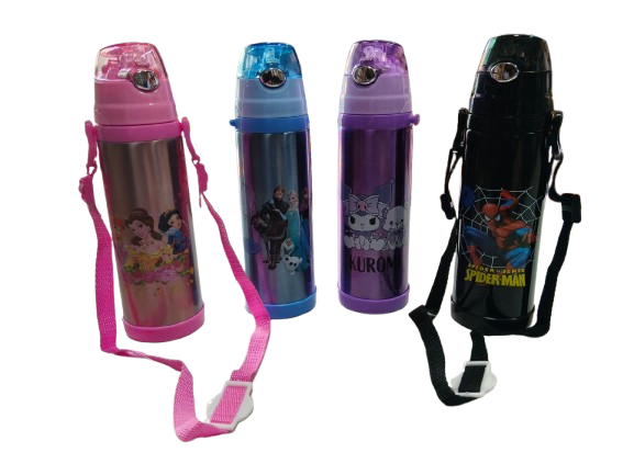 Cartoon Water Bottle with Belt
